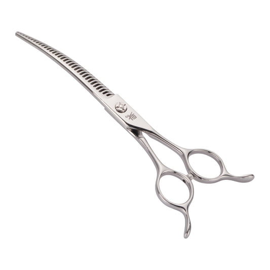 6 Inch Japanese 440c dog grooming shears curved thinner scissors for student pet groomers, dog grooming salon daily use